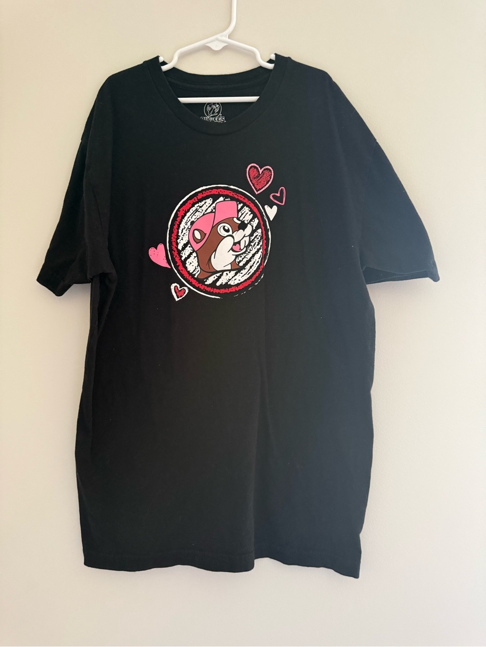 Buc-ee's Black Cotton Tee with Logo